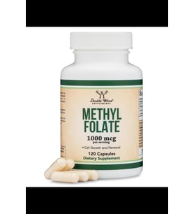 Double Wood Methylfolate 1,000mcg, 120 Capsul. Usa Menşei.3832 (Renksiz)