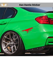 Kan Damla Oto Sticker 15 CM