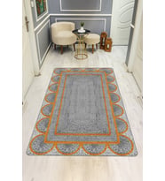 Modern Desenli Dijital Baskı Kaymaz Taban Halı H0108