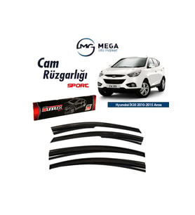Cam Rüzgarlığı Hyundai Ix35 2010-2015 ile uyumlu (Siyah)
