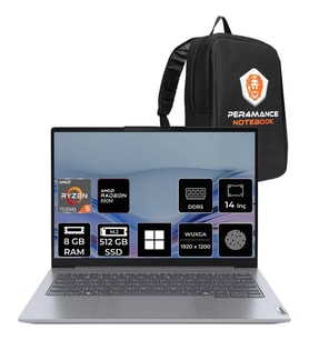 Lenovo Thinkbook 14 Gen 7 Ryzen 5 7535HS 8gb Ram 512GB SSD 14" Fhd+ WIN11 Pro 21MV001ATRP392 Notebook + Per4 Çanta