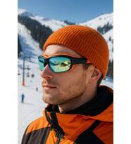 ESRADA Kayak Gözlüğü Antifog Uv Korumalı Güneş Kar Gözlük Turuncu Mavi Aynalı Cam Snowboard Sporu 05