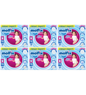 Molfix Külot Bebek Bezi Beden:6 (15+KG) Extra Large 228 Adet Ekstra Fırsat Pk