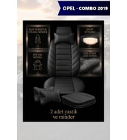 opel combo 2019 Koltuk ve Kılıf uyumlu Lüks Siyah Yastık Minder 2 Minder 2 Yastık