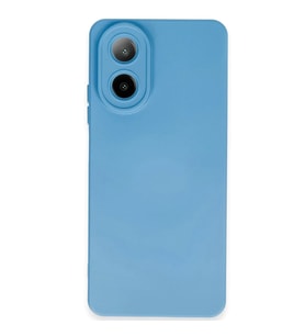 Oppo A38 Kılıf Nano içi Kadife Silikon - Mavi