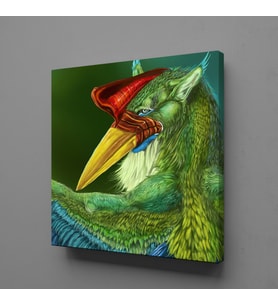 YEŞİL ŞAHİN KANVAS TABLO 200x200cm