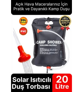 Çok Fonksiyonlu Dayanıklı Yüksek Kaliteli Pvc Malzeme Solar Isıtıcılı Kamp Duş Torbası 20 Litre