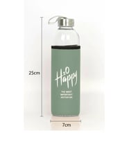 Premium Fıstık Yeşili Kılıflı Cam Matara 750 ml – Lüks ve Sağlıklı Taşıma