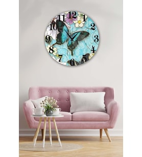 Bilge Retro Tasarımlı Duvar Saati 35x35cm (Baskılı)