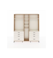 Arges Gardrop 8 Raflı 8 Çekmeceli 3 Askılı 220x30x243 Çam-Aytaşı