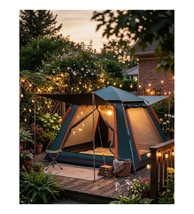 Geniş Aile Kamp Çadırı 240x210 cm Güneşlikli Otomatik Kurulum Outdoor Çadır