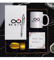 BK Kurumsal Promosyon Kişiye Özel Hediye Seti (10 Adet) – Kupa, Defter, Kalem, Biblo