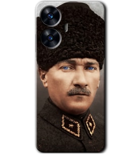 Realme C55 Kılıf HD Desen Baskılı Kılıf - Başkomutan Atatürk