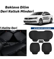 Volksvogen Jetta MK6 2011-2018 Arası Siyah Deri Oto Koltuk Minderi