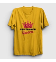 Presmono Unisex Sarı Backgammon Queen Tavla Kraliçesi Oyun T-Shirt 417421tt (Sarı)
