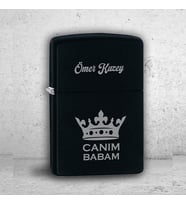 Kişiye Özel İsimli Benzinli Zippo Çakmak Canım Babam Temalı