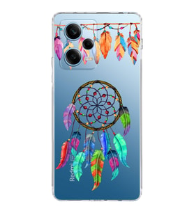 PrintiFy Xiaomi Redmi Note 12 Pro ile Uyumlu Nazar Boncuğu 6  Kamera Korumalı Şeffaf Silikon Kılıf