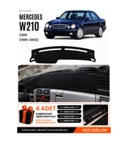 MERCEDES W210 E200 (1995-2002) Uyumlu Torpido Örtüsü Torpido Kılıfı - Siyah