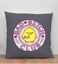BK Gift Bad Bitch Club Tasarımlı Antrasit Kırlent Yastık, Arkadaşa Hediye, Ev Dekorasyonu, Ev Hediyesi-1