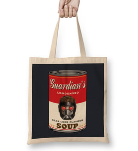 Guardians Of The Galaxy Star Lord Soup Warhol Bez Çanta Uzun Saplı
