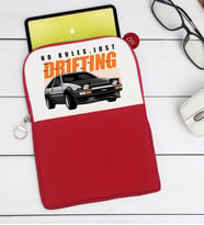 BK Gift Drifting Tasarımlı Taşınabilir Koruyucu Tablet Kılıfı & Organizer Çanta - Kırmızı-1