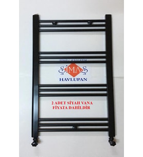 500x1000 Siyah Havlupan + 2 Adet Siyah Vanalı
