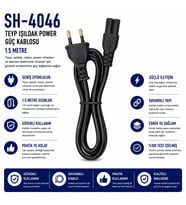 SH-4046 C7 Güç Kablosu 1,5 Metre