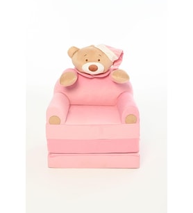 Portatif, Yıkanabilir, Katlanabilir Peluş Çocuk Koltuğu 120 Cm (Pembe)