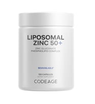 Codeage Liposomal Zinc 100 Capsul–3 Month Supply–One Per Day-50mg Zinc Gluconate- Essential Mineral-Vegan. (Renksiz)
