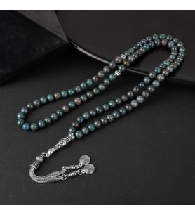 Ruby Kiyanit Doğal Taş Tesbih 99luk - 6mm (Çok Renkli)