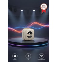 Bluetooth Hoparlör Led Işıklı Outdoor Kablosuz Speaker D79 Bej