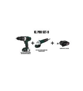 Set-9 (ŞARJLI DARBELİ VİDALAMA/MATKAP+850 W 115 MM ELEKTRİKLİ AVUÇ TAŞLAMA)