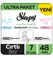Sleepy 7 Beden Double Soft Natural Bebek Bezi Ultra Paket 48 Adet