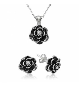 Gümüş Çiçek Bayan Set