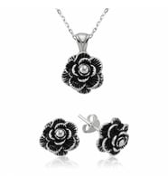 Gümüş Çiçek Bayan Set