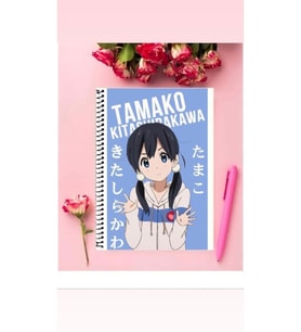Tamako Kitashirakawa Anime Defter 1 Adet Özel Tasarım A4 Boyutu Telli Çizgili Defter 21*29 Cm