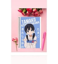Tamako Kitashirakawa Anime Defter 1 Adet Özel Tasarım A4 Boyutu Telli Çizgili Defter 21*29 Cm