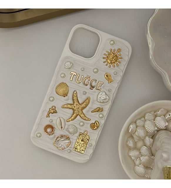 Kişiye Özel İsimli El Yapımı Charm Telefon Kılıfı - iPhone modelleri için uyumlu