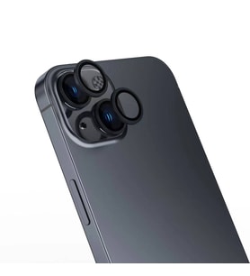 Apple iPhone 16 Uyumlu Zore Safir CL-15 Parmak İzi Bırakmayan Anti-Reflective Kamera Lens Koruyucu (Siyah)