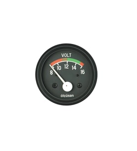 Ölçüsan 112822 Voltmetre 12 Volt Siyah Çerçeveli