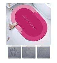 Su Emen Kaymaz Dayanıklı Hızlı Kuruyan Banyo Paspası Pembe