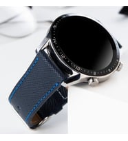 vagave Huawei Watch Deri Kordon GT2 GT3 GT4 GT5 Pro Uyumlu 22mm İsme Özel Doğal Deri Akıllı Saat Kordonu Yeni Yıl Yılbaşı Hediyesi Sevgiliye Eşe Arkadaşa İsime Özel Saat Kordonu Hediyesi (Lacivert)