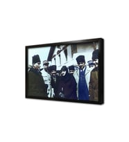 Atatürk ve Latife Hanım Çerçeveli Cam Tablo