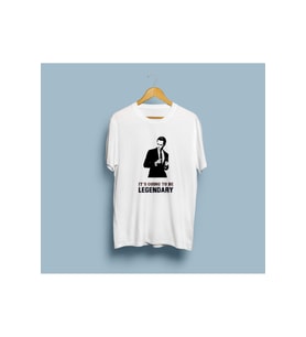 Oversize Barney Stinson Baskılı ve Yazılı Unisex T-shirt
