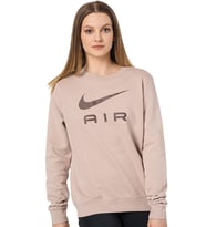 Nike Air Fleece Sportswear Essent Womens Crew Kadın Şardonlu Kahverengi Sweatshirt