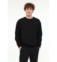 Lumberjack MB SN75 C NECK SW 5FX 101939612 Erkek Sweatshirt Siyah S-XXL