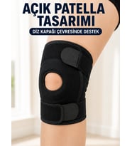 Patella Destekli Kısa Dizlik Ayarlanabilir Bantlı Diz Koruyucu Destek