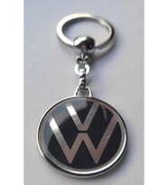 Volkswagen Logolu Damla Etiket Metal Otomobil Anahtarlığı Yeni Logo Çift Taraflı 1.KALİTE