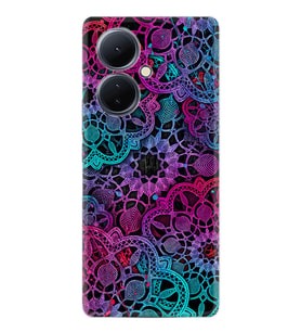 Vivo V29 Lite Kılıf Silikon Desen Özel Seri Colurful Mandala 1667