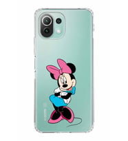Xiaomi  Mi 11 Lite  Kamera Korumalı Kapak Minnie Mouse Tasarımlı Şeffaf  Kılıf